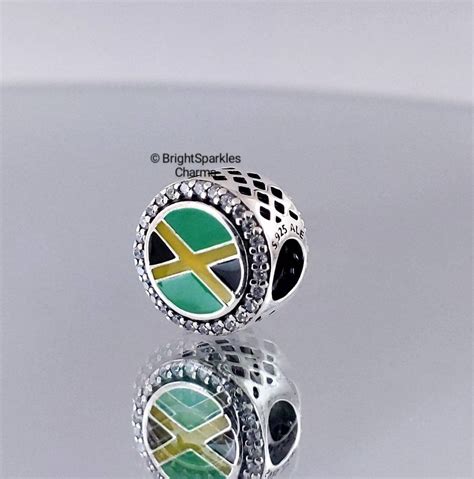 Pandora Jamaica Flag Bead Charm Mix Enamel Cubic Zirconia Etsy