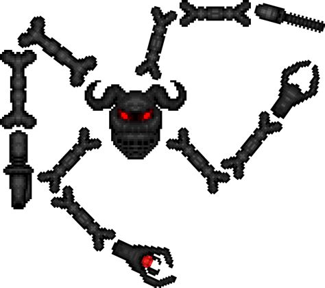 Even More Resprites This Time I Drew Skeletron Prime As A Dark Grey