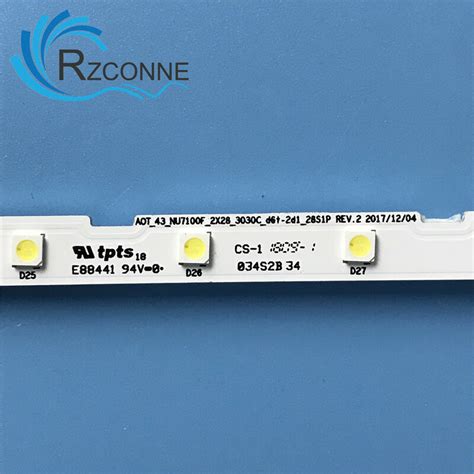 Bande de rétroéclairage LED 28 lampe pour Samsung 43 "TV UE43NU7100 ...