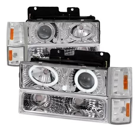 Gmc Suburban Yukon 1994 1998 Juego Faros Cuartos Ojo Angel Meses Sin