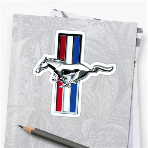 "Original Ford Mustang Badge | Classic Vintage Mustang Emblem" Stickers ...