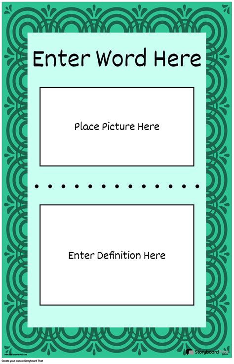 Free Vocabulary Posters Creator Storyboardthat