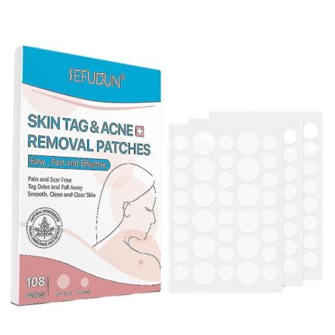 108 Pcs Skin Tag Remover Warts Remover Patch Wart Treatment Herbal