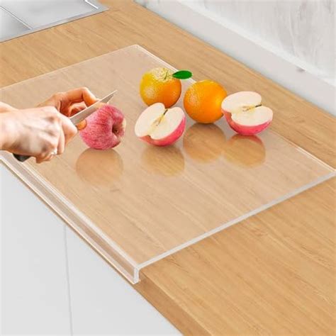 Gangbaru Pcs Acrylic Cutting Board With Lip X In Clear Acrylic