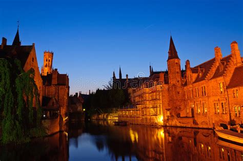 Bruges At Night Stock Photo Image Of Buildings Heritage