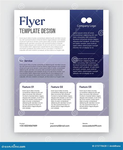 Blue Flyer Template Corporate Designs Stock Vector - Illustration of ...