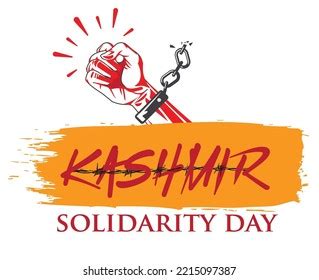 Kashmir Solidarity Day Design Feb Stock Vector Royalty Free