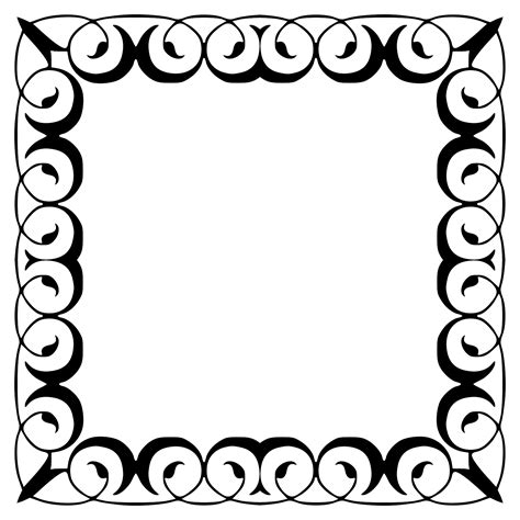 Moldura Ornamental Quadrada PNG Transparente StickPNG