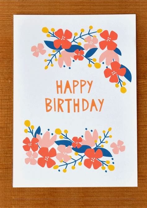 Vintage Floral Birthday Greetings Card Birthday Greeting Cards