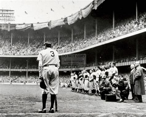 Babe Ruth Makes His Final Appearance At Yankee Stadium X Photo