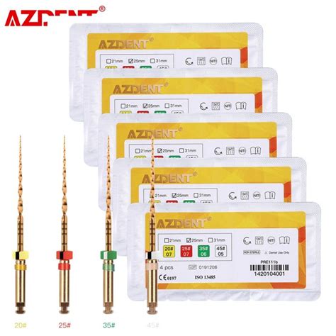 5 Packs AZDENT Dental Reciprocating Endodontic Root Canal Niti File