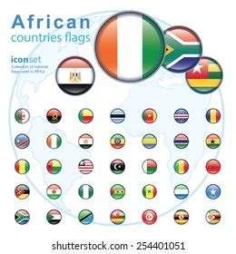 Set African Flags Vector Illustration Stock Vector (Royalty Free ...