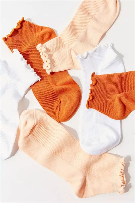 Ruffle Ankle Sock 3 Pack Urban Outfitters Ankle Socks Fashion