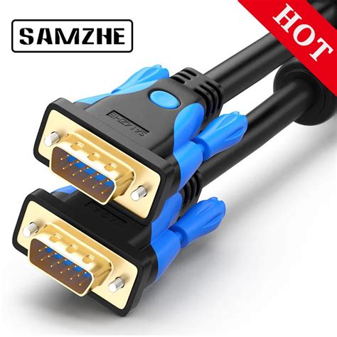 SAMZHE 1080P VGA Cable Gold plated Connector 1.5m VGA Cable 2m 3m 5m ...