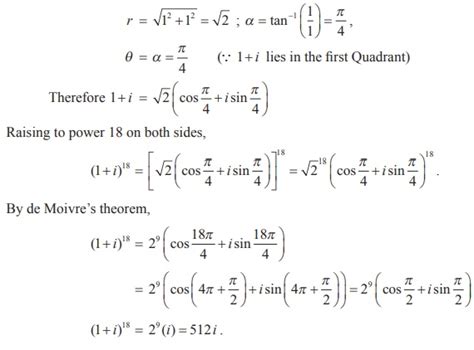 Solved Example Problems On De Moivres Theorem