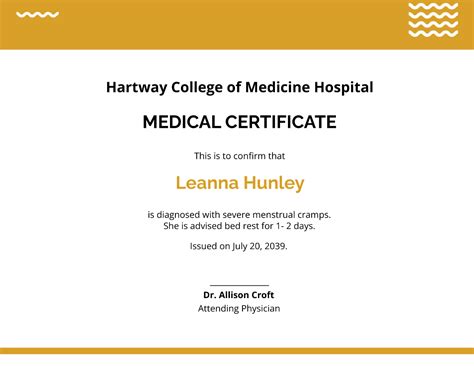 Free Medical Leave Certificate Templates And Examples Edit Online And Download