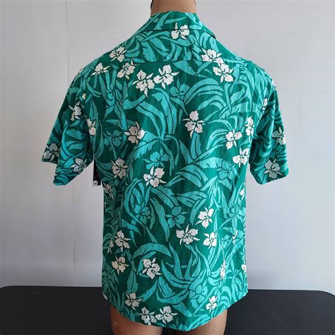 Teal Hilo Hatties Hawaiian Shirt Etsy