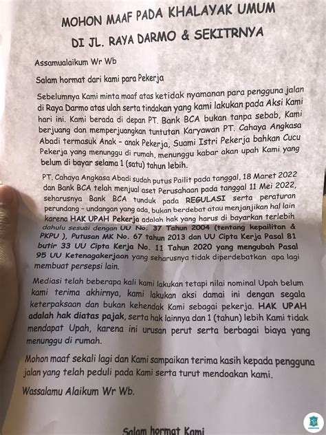 SUROBOYOFESS On Twitter Rek Dr Senin Kemarin Ada Demo Di Bca