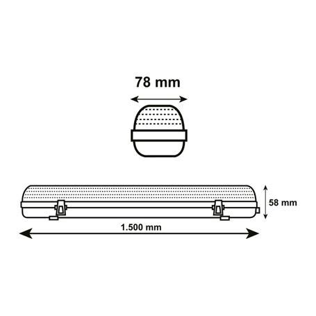 Pantalla Estanca Led Integrado Cm W Airmec Am