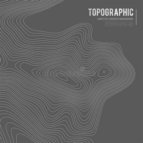 Topografía Vectorial De Los Contornos Grises Gráfico Vectorial De La