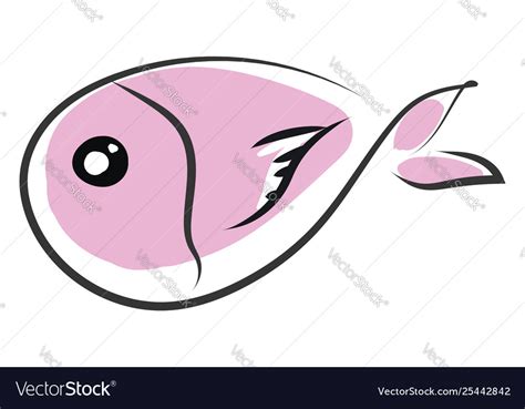 Pink fish or color Royalty Free Vector Image - VectorStock