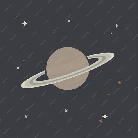 Ilustración Del Planeta Aislado Saturno Planeta Con Anillos Capricornio Planeta Del Zodiaco