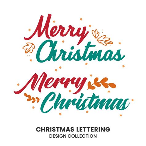 Premium Vector Christmas Lettering Badge On White Background Design