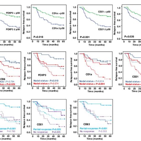 Kaplan Meier Analysis Of Five Year Relapse Free Survival Frs With