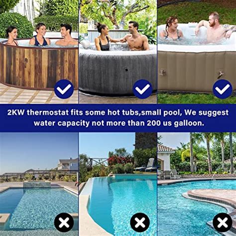 Etotel Hot Tub Heater H RS Fit For Some Hot Tubs Bathtub AboveGround Underground Small Pool