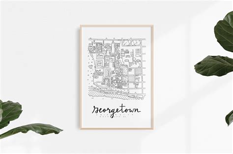 Georgetown University Campus Map Print - Etsy