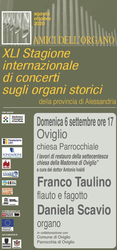 XLI Stagione Di Concerti Sugli Organi Storici Domenica Spettacolo A