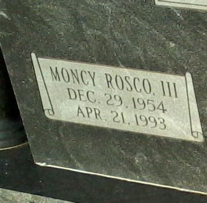 Moncy Rosco Sisco III 1954 1993 Find A Grave Memorial