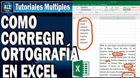 Como Corregir Automáticamente La Ortografía En Excel YouTube