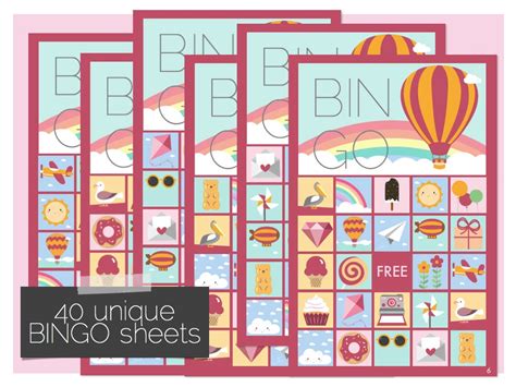 Hot Air Balloon Bingo Game Up Up And Away Bingo Game Hot Air Balloon Birthday Baby Shower