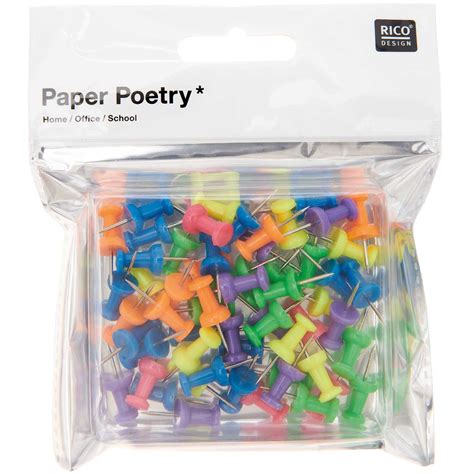 Paper Poetry Pinnwandnadeln mehrfarbig 60 Stück 2579412