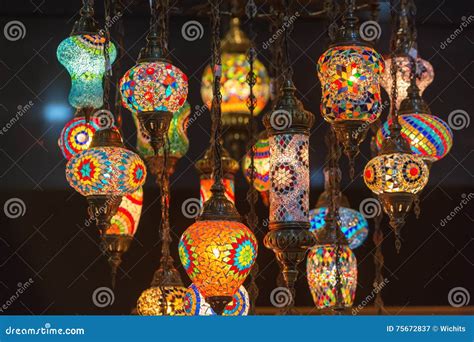 Colorful Moroccan Style Lanterns Stock Image Image Of Metal Hanging