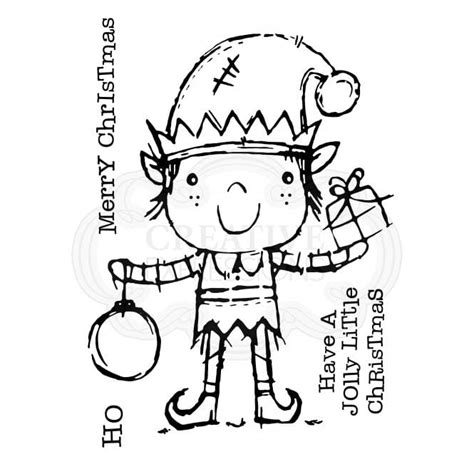 Woodware Mischief Elf Clear Stamp Set Of 4 Card Making Paper