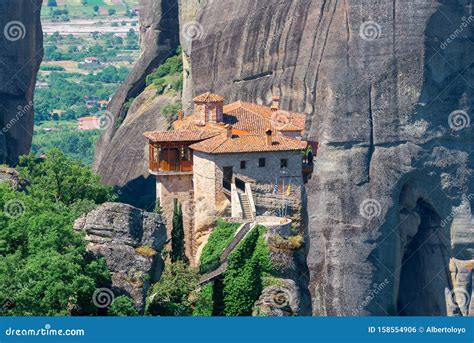 Holy Monastery of Roussanou at Meteora Monasteries, Greece Stock Photo ...