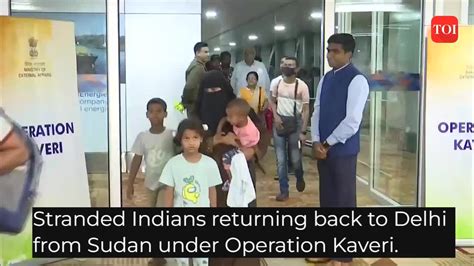 Stranded Indians Return To Delhi From Sudan Under Operation Kaveri