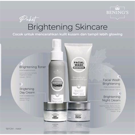 Jual Paket Brightening Series Benings Skincare Indonesia Shopee Indonesia