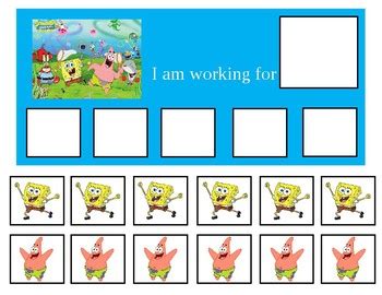 Autism Token Board Spongebob Squarepants By Jessica Smith TPT