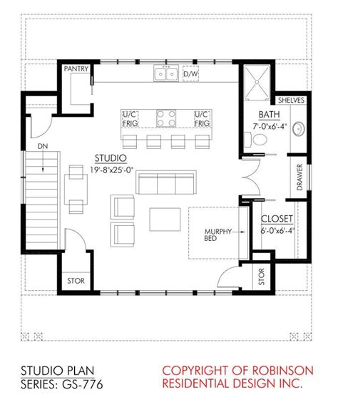 Garage Studio Apartment Floor Plans - floorplans.click