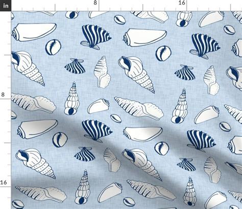 Colorful Fabrics Digitally Printed By Spoonflower Sea Shell Light