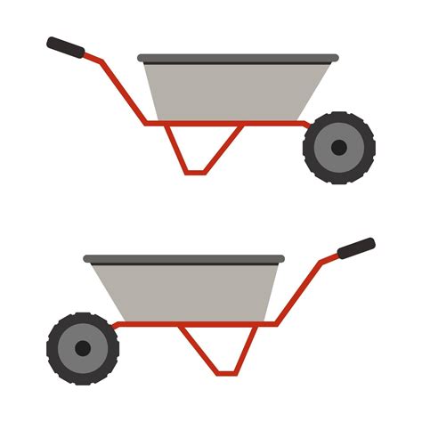 Wheelbarrow Illustrated On White Background Vector Art At Vecteezy