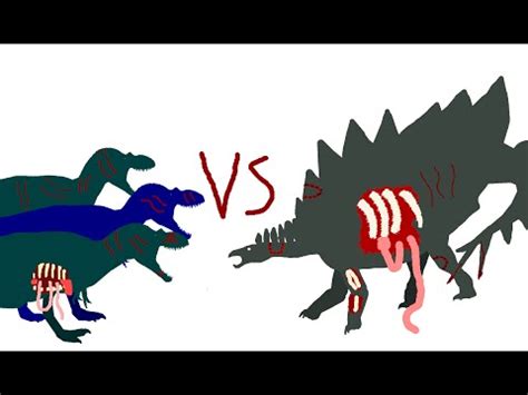 Battle Carnage: albertosaurus vs stegosaurus - YouTube