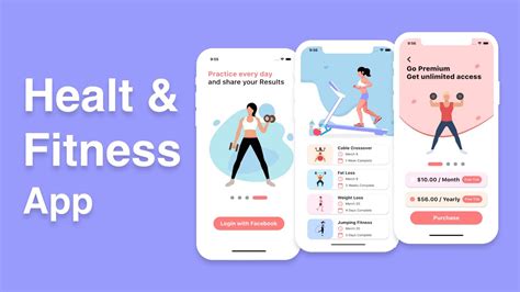 Flutter Ui Health And Fitness App Speed Code Youtube