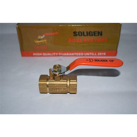 Jual Stop Kran Ball Valve Kuningan Soligen Inch Shopee