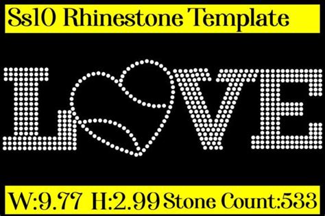 Love Rhinestone Templates Design Graphic By Marjiya Creative Fabrica