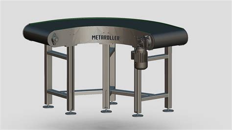 Curved Modular Belt Conveyor 3d Model By Metaroller Conveyor Systems