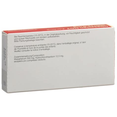 IRBESARTAN HCT Zentiva Filmtabl 300 12 5mg Blist 28 Stk Online Bestellen